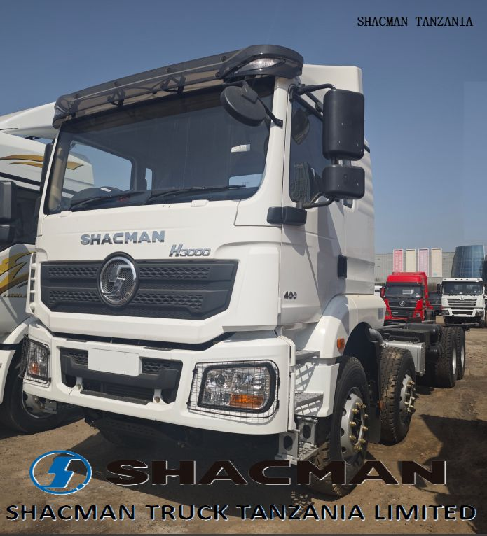 8*4 12-wheel SHACMAN H3000 truck chassis for lorry, 20Ton loading for sale Tanzania