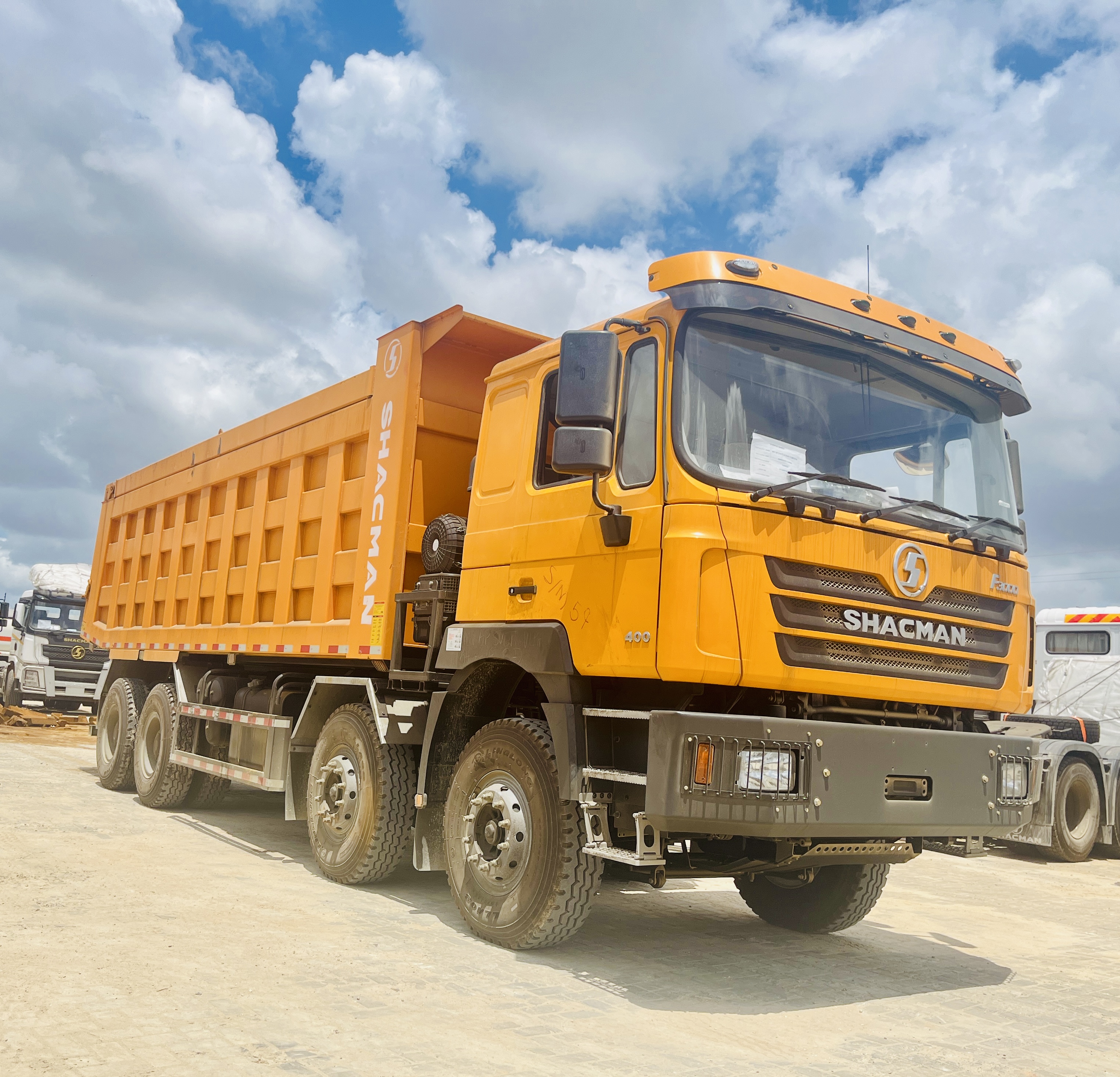 30cbm 50Ton loading 400hp SHACMAN F3000 tipper dump truck stock in Tanzania for sale transit to Zambia Congo Zimbabwe Uganda